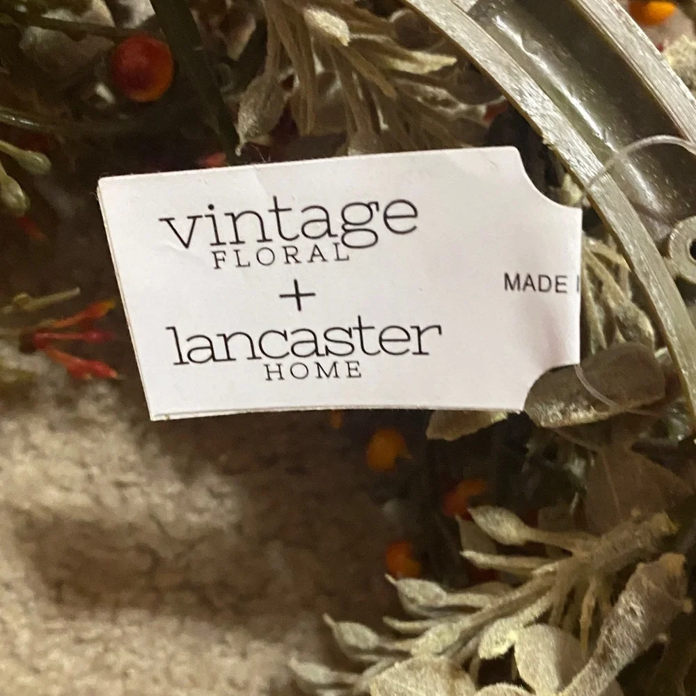 Festive Autumn Wreath with Pumpkin Breckenberry Candle Ring